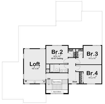 Second Floor for House Plan #963-00734