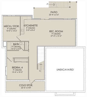 Craftsman Plan: 2,389 Square Feet, 3 Bedrooms, 2.5 Bathrooms - 6422-00063