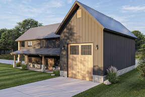 Barn Plan: 1,275 Square Feet, 2 Bedrooms, 3 Bathrooms - 963-00740