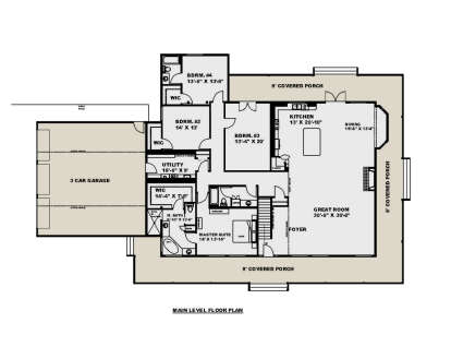 Main Floor  for House Plan #039-00720