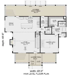 Mountain Plan: 2,106 Square Feet, 3 Bedrooms, 2.5 Bathrooms - 940-00731