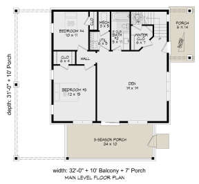 Modern Plan: 2,011 Square Feet, 4 Bedrooms, 3 Bathrooms - 940-00592