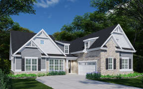 Cottage Plan: 2,444 Square Feet, 3 Bedrooms, 2.5 Bathrooms - 041-00271