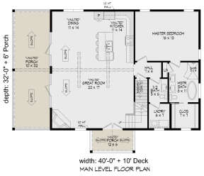 Mountain Plan: 1,770 Square Feet, 3 Bedrooms, 2.5 Bathrooms - 940-00738