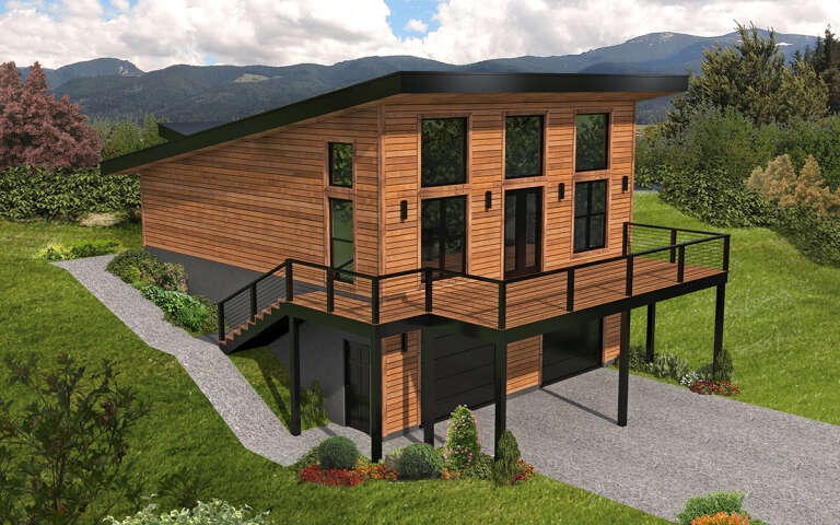 House Plan House Plan #28860 Angled Front Elevation