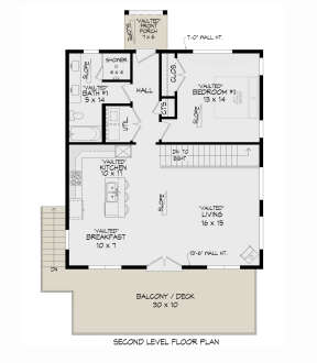 Modern Plan: 1,000 Square Feet, 1 Bedroom, 2 Bathrooms - 940-00745