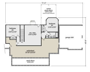 Country Plan: 2,301 Square Feet, 3 Bedrooms, 2.5 Bathrooms - 957-00096