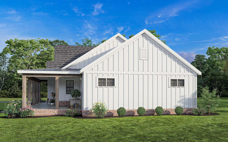 Modern Farmhouse Plan: 1,499 Square Feet, 3 Bedrooms, 2 Bathrooms - 009 ...