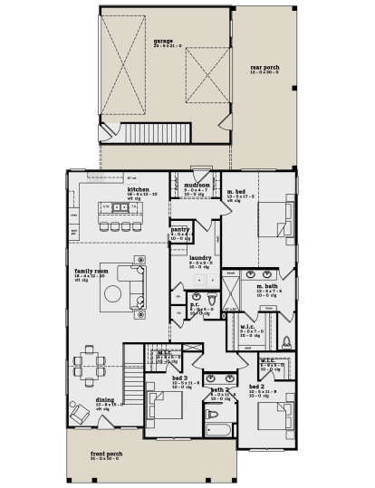 Main Floor  for House Plan #7174-00009