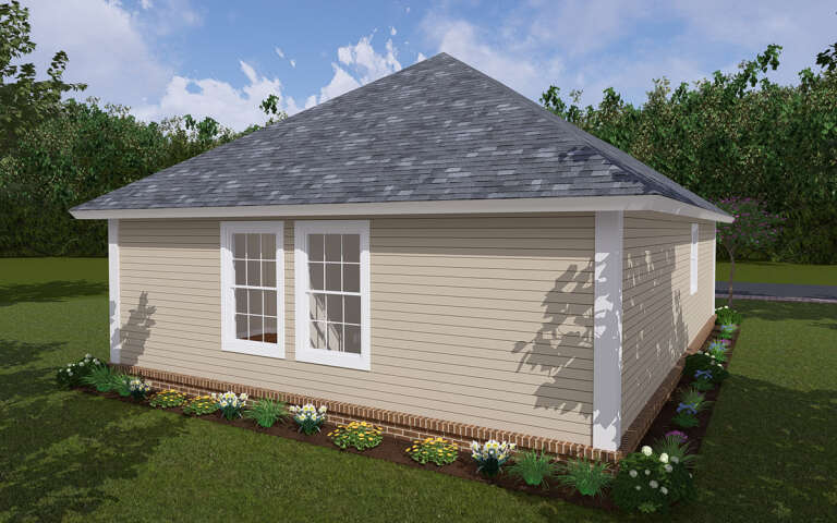 Cottage Plan: 788 Square Feet, 2 Bedrooms, 1 Bathroom - 4848-00373