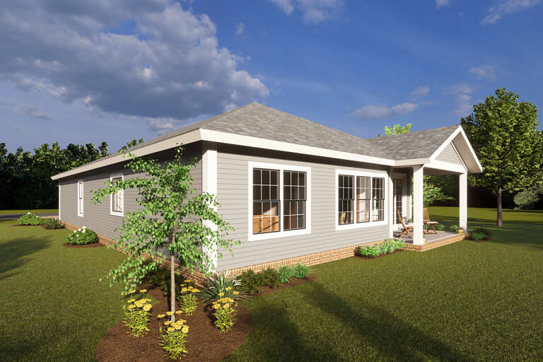 Cottage Plan: 1,671 Square Feet, 3 Bedrooms, 2.5 Bathrooms - 4848-00375