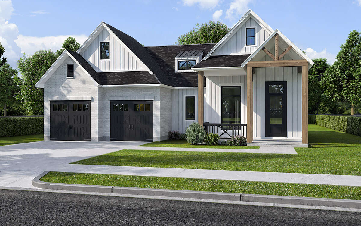 Modern Farmhouse Plan: 2,175 Square Feet, 3 Bedrooms, 2 Bathrooms ...