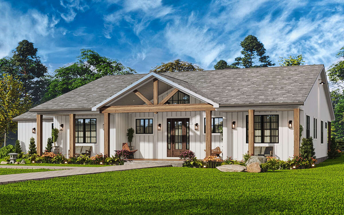 Modern Farmhouse Plan: 2,270 Square Feet, 3 Bedrooms, 2.5 Bathrooms ...