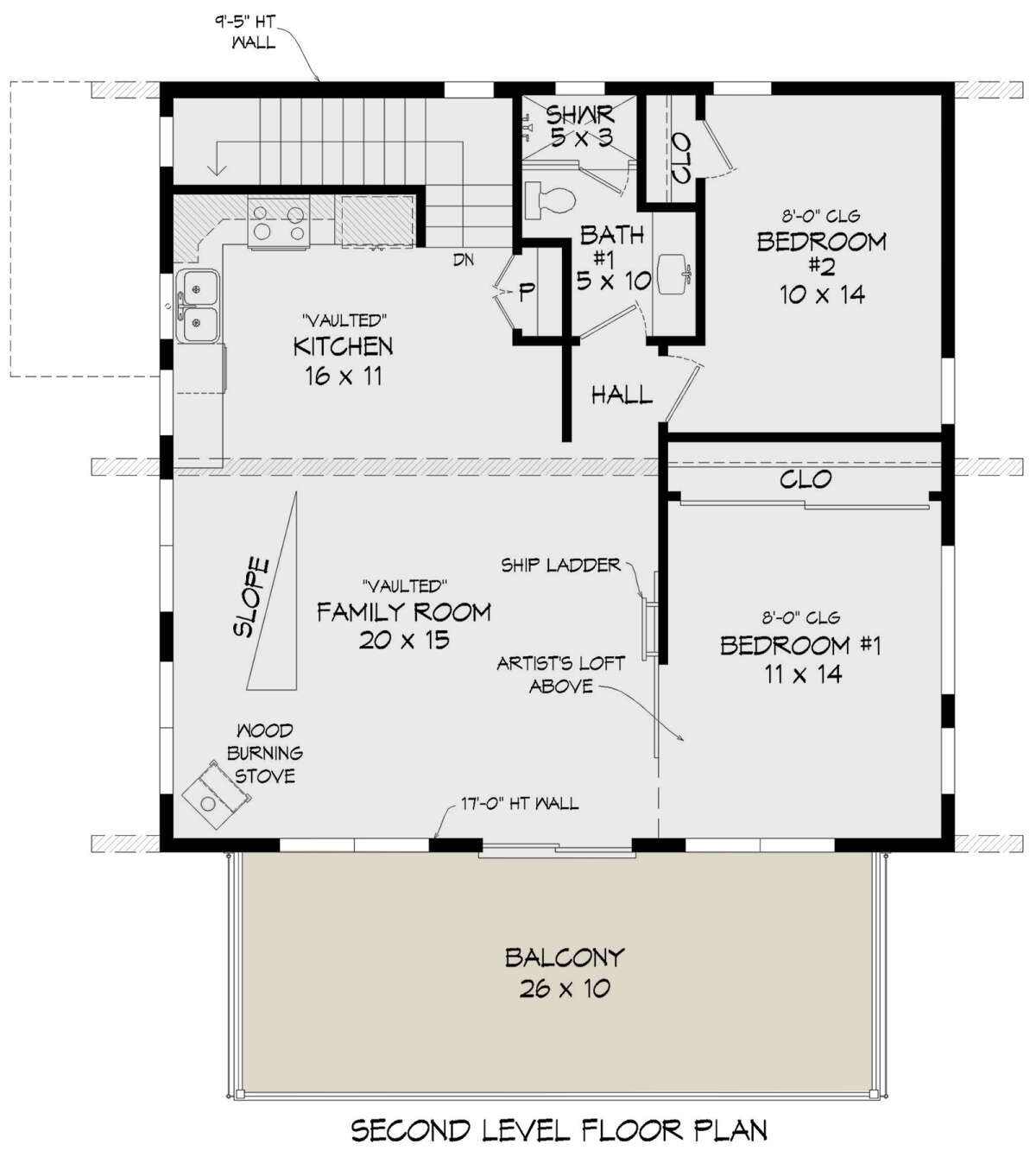 Modern Plan: 1,598 Square Feet, 3 Bedrooms, 2 Bathrooms - 940-00763