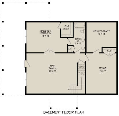 Basement for House Plan #940-00766