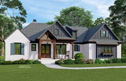 Modern Farmhouse House Plan #8594-00477 Elevation Photo