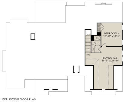 Optional Second Floor for House Plan #8594-00477