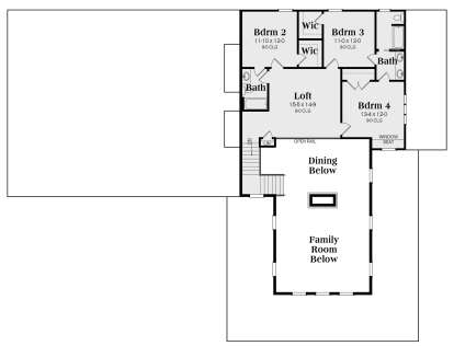 Second Floor for House Plan #009-00351