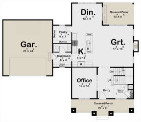 Craftsman Plan: 2,216 Square Feet, 3 Bedrooms, 2.5 Bathrooms - 963-00782