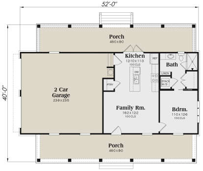 Main Floor  for House Plan #009-00352