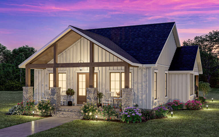 Modern Farmhouse Plan: 1,596 Square Feet, 3 Bedrooms, 2.5 Bathrooms ...