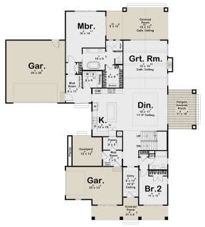 Modern Farmhouse Plan: 2,780 Square Feet, 3 Bedrooms, 3 Bathrooms - 963 ...