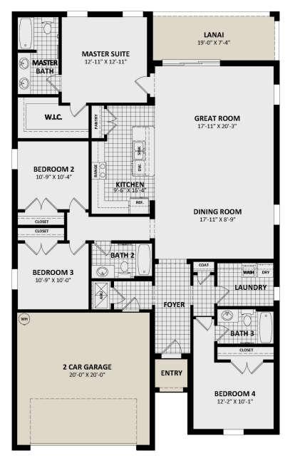 Main Floor  for House Plan #3978-00287