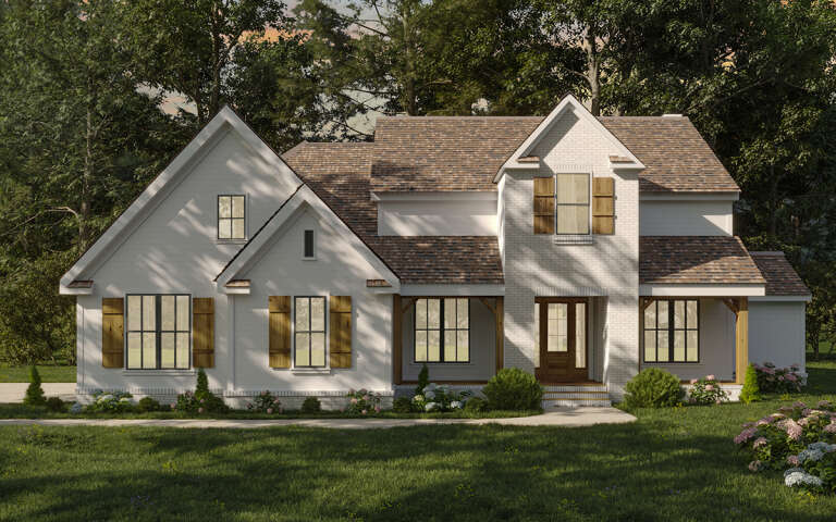 Modern Farmhouse Plan: 2,880 Square Feet, 4 Bedrooms, 3 Bathrooms ...