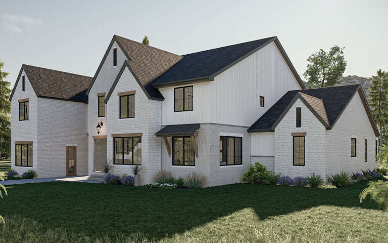 Modern Transitional Plan: 4,817 Square Feet, 5 Bedrooms, 5.5 Bathrooms ...
