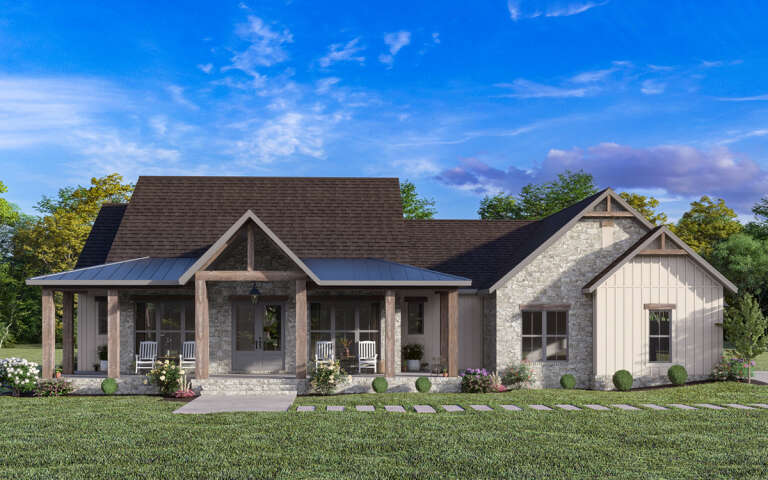 Modern Farmhouse Plan: 2,195 Square Feet, 3 Bedrooms, 2.5 Bathrooms ...