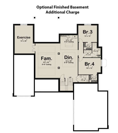 Optional Finished Basement for House Plan #963-00794