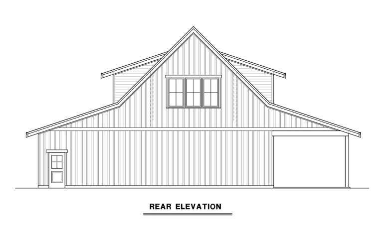 Barn Plan: 959 Square Feet, 1 Bedroom, 1 Bathroom - 2464-00099