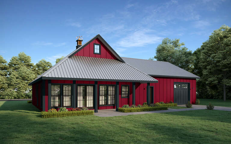 Barn Plan 1292 Square Feet 2 Bedrooms 2 Bathrooms 1776 00129 3438