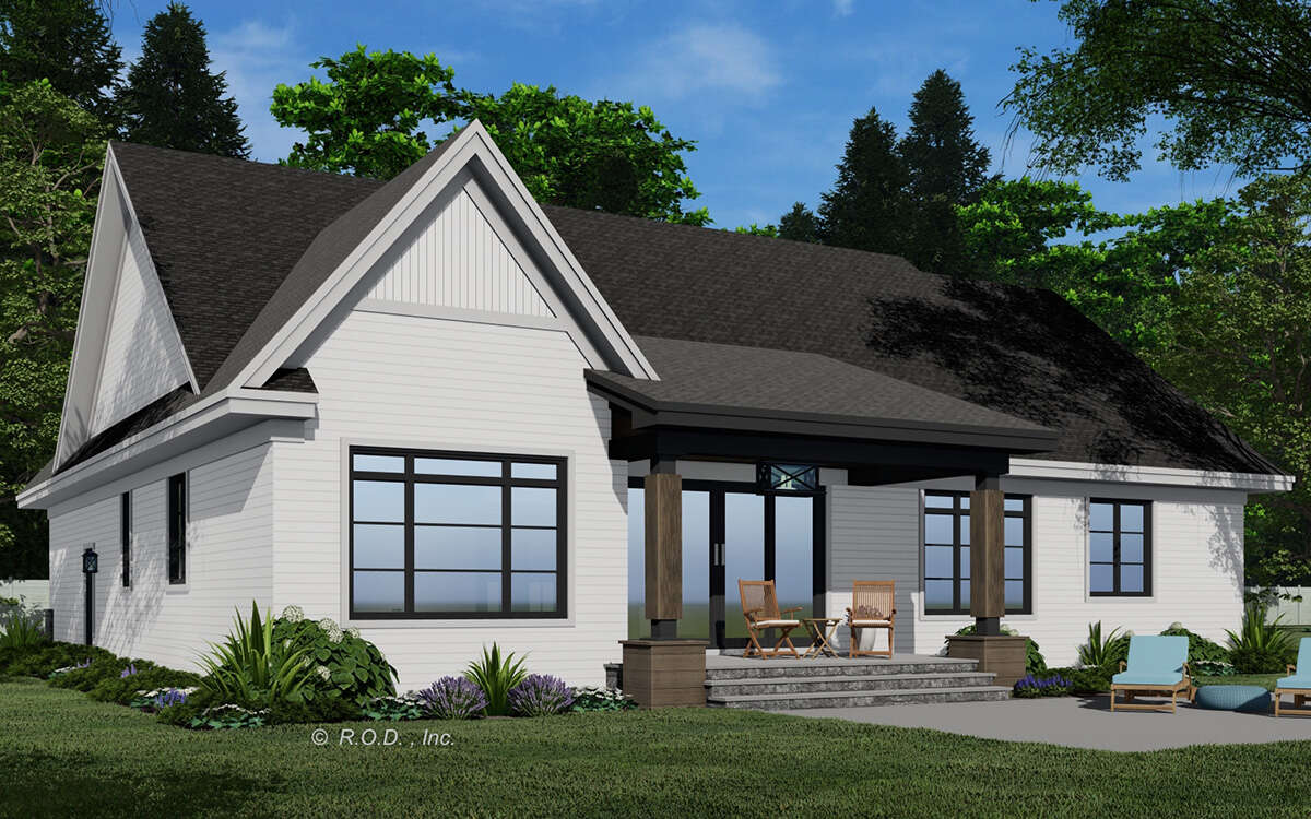 Modern Farmhouse Plan: 1,995 Square Feet, 3 Bedrooms, 2 Bathrooms - 098 ...