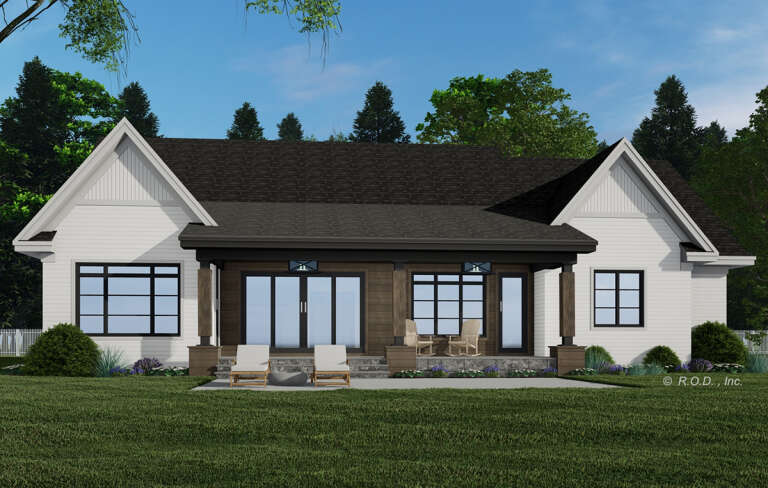 Modern Farmhouse Plan: 2,286 Square Feet, 4 Bedrooms, 3 Bathrooms - 098 ...