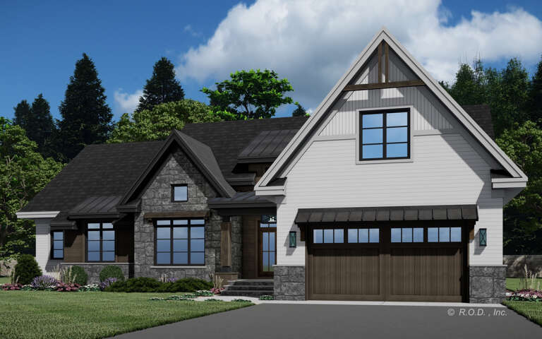 Modern Farmhouse Plan: 2,277 Square Feet, 3 Bedrooms, 2.5 Bathrooms 