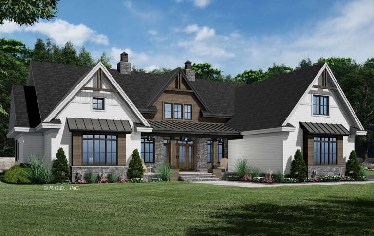 Modern Farmhouse Plan: 2,660 Square Feet, 3 Bedrooms, 2.5 Bathrooms ...