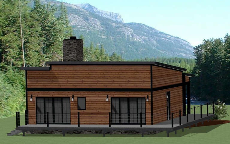 Cabin Plan: 769 Square Feet, 2 Bedrooms, 1 Bathroom - 6849-00140