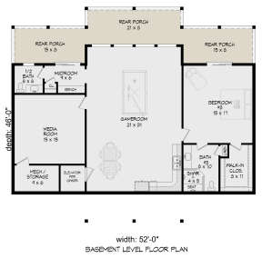 Lake Front Plan: 3,080 Square Feet, 3 Bedrooms, 4 Bathrooms - 940-00802