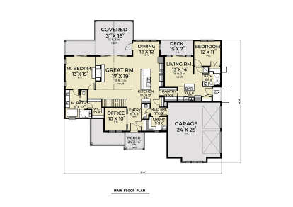 Main Floor for House Plan #2464-00107
