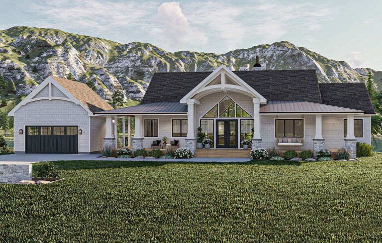 Lake Front Plan: 2,146 Square Feet, 2 Bedrooms, 2.5 Bathrooms - 963-00806