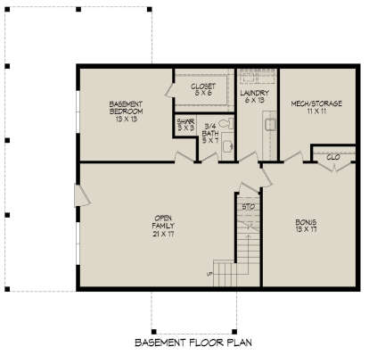 Basement for House Plan #940-00809