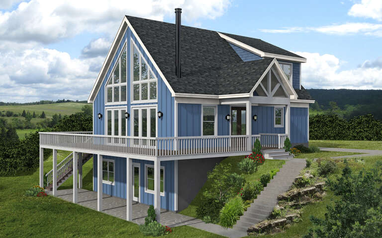 House Plan House Plan #29409 Angled Front Elevation
