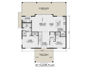 Lake Front Plan: 1,679 Square Feet, 2-3 Bedrooms, 2 Bathrooms - 5032-00248