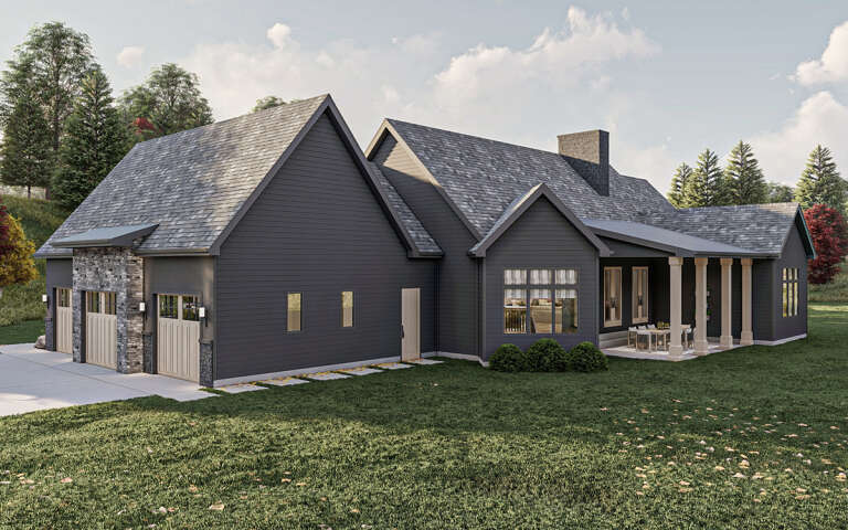 Cottage Plan: 2,554 Square Feet, 3 Bedrooms, 2.5 Bathrooms - 963-00809