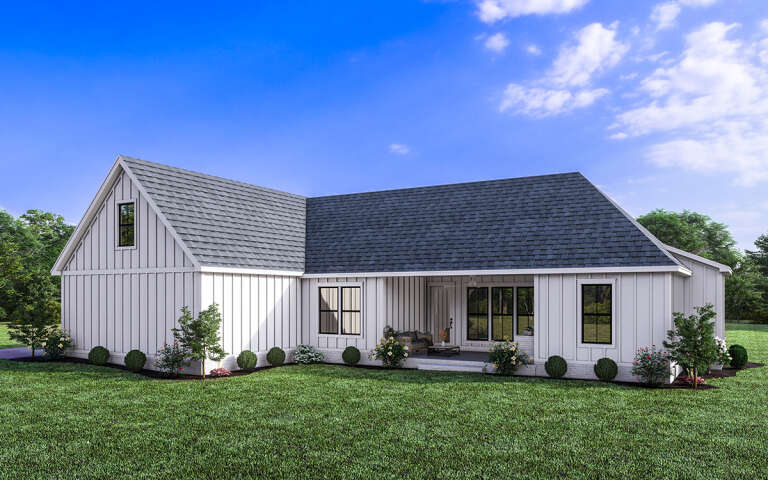 Modern Farmhouse Plan: 2,018 Square Feet, 3 Bedrooms, 2.5 Bathrooms 