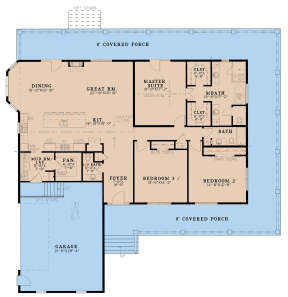 Farmhouse Plan: 2,193 Square Feet, 3 Bedrooms, 2.5 Bathrooms - 8318-00353