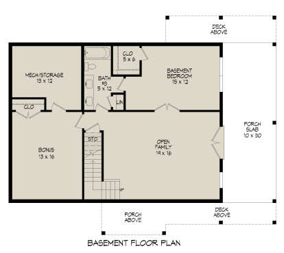 Basement for House Plan #940-00846