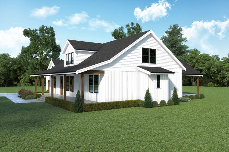 Farmhouse Plan: 2,890 Square Feet, 3 Bedrooms, 2 Bathrooms - 2464-00114