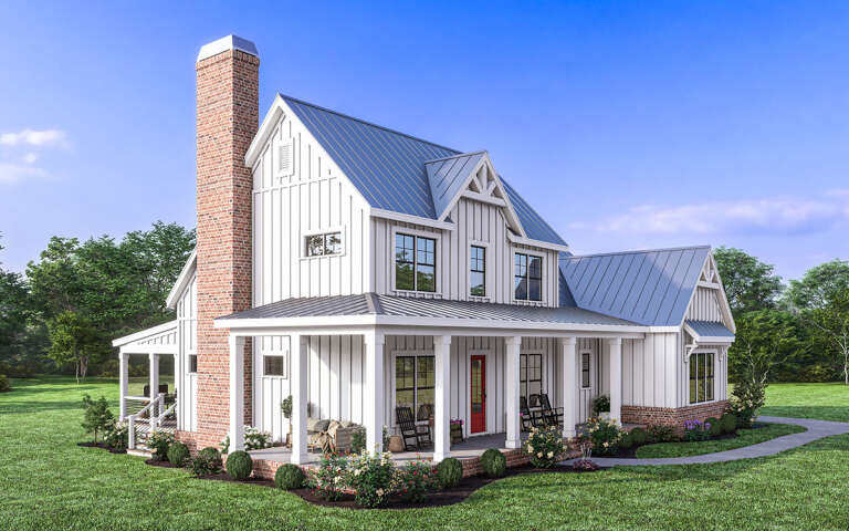 Modern Farmhouse Plan: 2,876 Square Feet, 4 Bedrooms, 3.5 Bathrooms ...